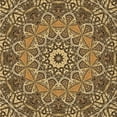 thumbnail image 1 of Ahgly Company Machine Washable Indoor Square Transitional GoldenRod Gold Area Rugs, 4' Square, 1 of 7