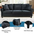 thumbnail image 6 of Aukfa 78.4" 3-Seater Sofa, Upholstered Sofa Couch for Living Room - Black, 6 of 8