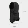 thumbnail image 5 of comerut Polar Fleece Balaclava Hat Winter Men Women Headgear Solid Color Drawstring Neck Warmer Face Guard Hat Outdoor Sports Unisex Neck Gaiter, 5 of 7