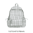thumbnail image 2 of Plaid School Backpack, Spacious Backpack with Multi-pocket, Lightweight Breathable Bookbag for Middle School College, Green, 2 of 8