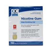 Quality Choice Nicotine Gum Stop Smoking Aid Original Flavor 1100 Pieces 4mg Each