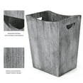 thumbnail image 4 of Rustic Wood Trash Can Wastebasket Bin For Bathroom Office Bedroom Living Room，Grey, 4 of 4