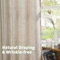 thumbnail image 6 of Bailu Natural Linen Semi Sheer Curtains for Bedroom 63 Inch Length Light Filtering Draperies Bronze Grommet Set of 2 Panels (52''W x 63''L, Natural), 6 of 7
