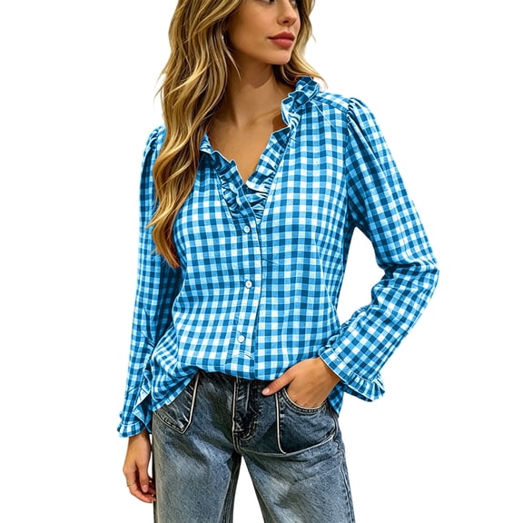 Njagoc3 Long Sleeve Shirts for Women Crew Neck Women Long Sleeve Tops Casual Fall Tops Trendy Cute T Shirts Outfits Clothes