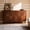Walnut, variant on Mid Century Modern Sideboard Cabinet, 59" Walnut Buffet Cabinet with Geometric Carved Doors, Storage Credenza with Metal Legs, Multi-Purpose Cabinet for Living Room Dining Room Entryway