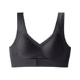 thumbnail image 2 of Posture Support Bra Bralettes for Women Front Closure Bras Supportive Bras Lightweight Padded Bra Push Up Bras Comfy Soft Bra Supportive Bra Bras for Women Jelly Bras for Women Black L, 2 of 9
