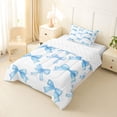 thumbnail image 2 of Erosebridal Blue Bow Tie Twin Comforter Sets 3-Piece for Kids Girls,Dreamy Princess Bowknot Bedding Set for Teens Women,Luxury Bedroom Decor, 2 of 6