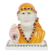 IBA Indianbeautifulart God Spiritual Figurine Sai Baba Auspicious Hindu God Living Room Home Décor Religious For Car Dashboard-HK