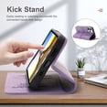 thumbnail image 5 of for iPhone 16 Pro Max Wallet Case Cover, Luxury Wallet Case with Card Holder Magnetic Clasp Kickstand PU Leather Folio Protective Phone Case for iPhone 16 Pro Max, Purple, 5 of 11