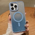 thumbnail image 2 of Magnetic Case for iPhone 13 Pro, Compatible with Mag-safe - [TPU Anti-Slip Edge] [Shockproof Protection] Hard Slim Magnet Protective Bling Gradient Glitter Cover for iPhone 13 Pro,Blue, 2 of 6