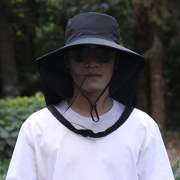 Foldable Mosquito Hat With Hidden Net Mesh Repellent Insect Bee Protection