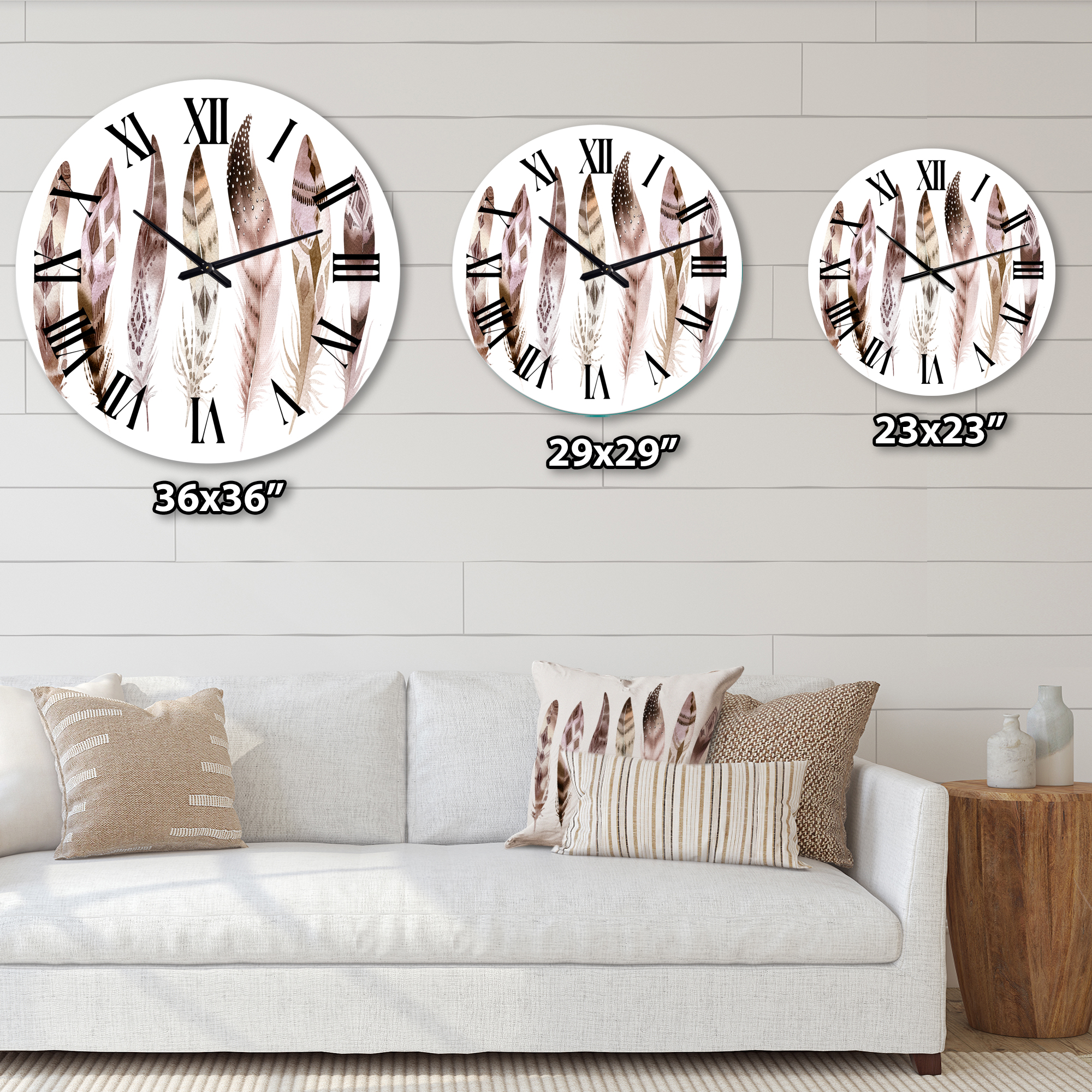 Designart 1 in Quartz Bohemian Wall Clock