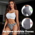 thumbnail image 4 of Thongs for Women - Weave Geometric No Show Seamless Womens Thongs Underwear, Soft Stretch G String Thongs for Women,Cuteness Ladies Thong Bikini Panties Briefs, 4 of 5