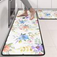 thumbnail image 2 of Kitchen Rugs Sets Of 2,Pioneer Flower Floral Print Pattern Anti Fatigue Kitchen Mat Rugs Non Slip Washable,Decorative Kitchen Floor Mats for Kitchen,Sink,Laundry,17"x47"+17"x47", 2 of 5