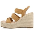thumbnail image 2 of Journee Womens Santorynn Sling Back Espadrille Platform Wedge Sandals, 2 of 9