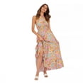 thumbnail image 5 of New Spring/Summer Women's Sexy Strappy Halter Neck Slit Floral Print Vacation Dress, 5 of 6