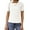 A White, variant on Blouses for Women Summer Short Sleeve Crew Neck Tops Ribbed Knitted Slim Fit Basic Tees