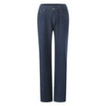 thumbnail image 4 of vigerkar Women's Wide Leg Jeans Distress Adjustable Waist Denim Pants Vintage Y2K Trousers Dark Blue, S, 4 of 9