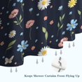 thumbnail image 6 of Pioneer Flower Floral Print Pattern Shower Curtain 36"x72", Bathroom Decorative Shower Curtain Set with 12 Hooks, Waterproof Washable, 6 of 6