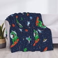 thumbnail image 4 of Throw Blanket for Couch, Dinosaur Astronaut Space -E Super Soft Fuzzy Comfy Warm Throw Blanket, Cuteness Lightweight Cozy Plush Flannel Blanket & Throws for Sofa and Bed All Season, 4 of 5