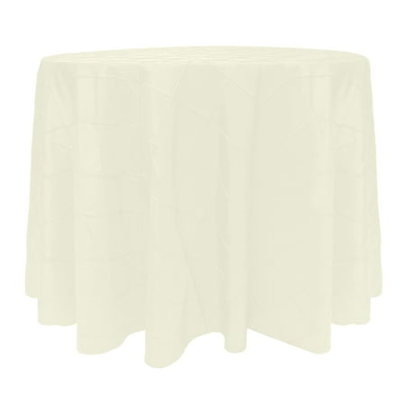 

Ultimate Textile Embroidered Pintuck Taffeta 114-Inch Round Tablecloth Ivory Cream
