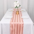thumbnail image 3 of BalsaCircle 12x108 in Dusty Rose Stripes Satin Table Runner Wedding Party Linens Events Reception Decorations Supplies, 3 of 8