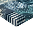 thumbnail image 2 of Ambesonne Nautical Fitted Sheet, Anchor Grunge Naval, Twin XL Size, Blue Beige, 2 of 3