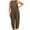 Khaki, variant on Plus Size 2 Picec of Outfit Sets for Womens Lattice Printed Round-neck Sleeveless Tops Pants Suit