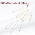 thumbnail image 3 of Uxcell 20 paquetes de cadenas de collar de 20 pulgadas 2.5mm doradas y plateadas con cierres de langosta para hacer joyas, 3 of 7