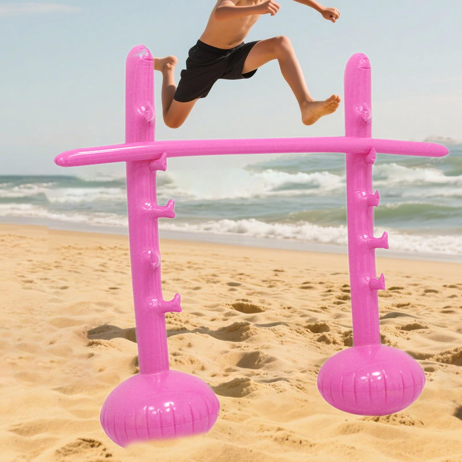 JWQFBC Inflatable High Jump Bar Game Prop Fun Interactive Carnival Activity Outdoor Toy Pink