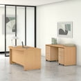thumbnail image 5 of Bush Business Furniture Studio C 60W x 36D Bow Front Desk in Natural Maple, 5 of 8