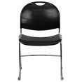 thumbnail image 3 of Flash Furniture Hercules Series Capacity Black Ultra Compact Stack Chair with Chrome Frame, 3 of 9