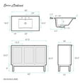 thumbnail image 5 of Classe 48 in. Brown Oak Bathroom Vanity With Black, 3-Hole Ceramic Sink Top, 5 of 11