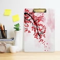 thumbnail image 6 of GZHJMY Valentine's Day Cherry Blossom Flower Acrylic Clipboard Letter Size 9" x 12.5" Decorative Clipboard with Low Profile Silver Metal Clip for Office School Student Women Whiteboard Clipboards, 6 of 7