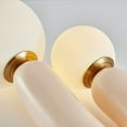 thumbnail image 4 of Arturesthome Beige Table Lamps with G9 2-Glass Globe for Contemporary Bedroom 19.29", 4 of 8