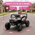 thumbnail image 6 of Xuanlur 12V 4.5AH Ride on UTV for Kids, Electric Car w/Parents Control & App Control, 25W*2 Motors Battery Powered w/Slow Start, Swing Function, Lights, Music, Ride on Toy for Kids Aged 3-6, Black, 6 of 7