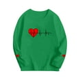 thumbnail image 4 of Lorytime Valentine's Day Girls Sweatshirt Long Sleeve Kid Cute Crewneck Tops Heart Pullover Holiday Outerwear 7-8 Years, 4 of 6