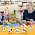 thumbnail image 5 of Picnic Table Cover Fitted with Bench Covers & Insulated Lunch Bag, Waterproof Elastic Camping Tablecloth, Washable Fitted Tablecloths for 6 Ft Rectangle Tables and Seats for Outdoor, 72x30 In 4Pcs, 5 of 12