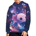 thumbnail image 2 of DISNIMO Galaxy Axolotl Boy Hoodie Sweatshirts for Boys Hooded Sweatshirt Boys 6-7 Pullover Hoodies Girls Boys Streetwear Hoodie Long Sleeve Child Streetwear Hoodie Kids Girl, 2 of 7