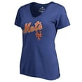 thumbnail image 2 of Women's Royal New York Mets Core Wahconah V-Neck T-Shirt, 2 of 3