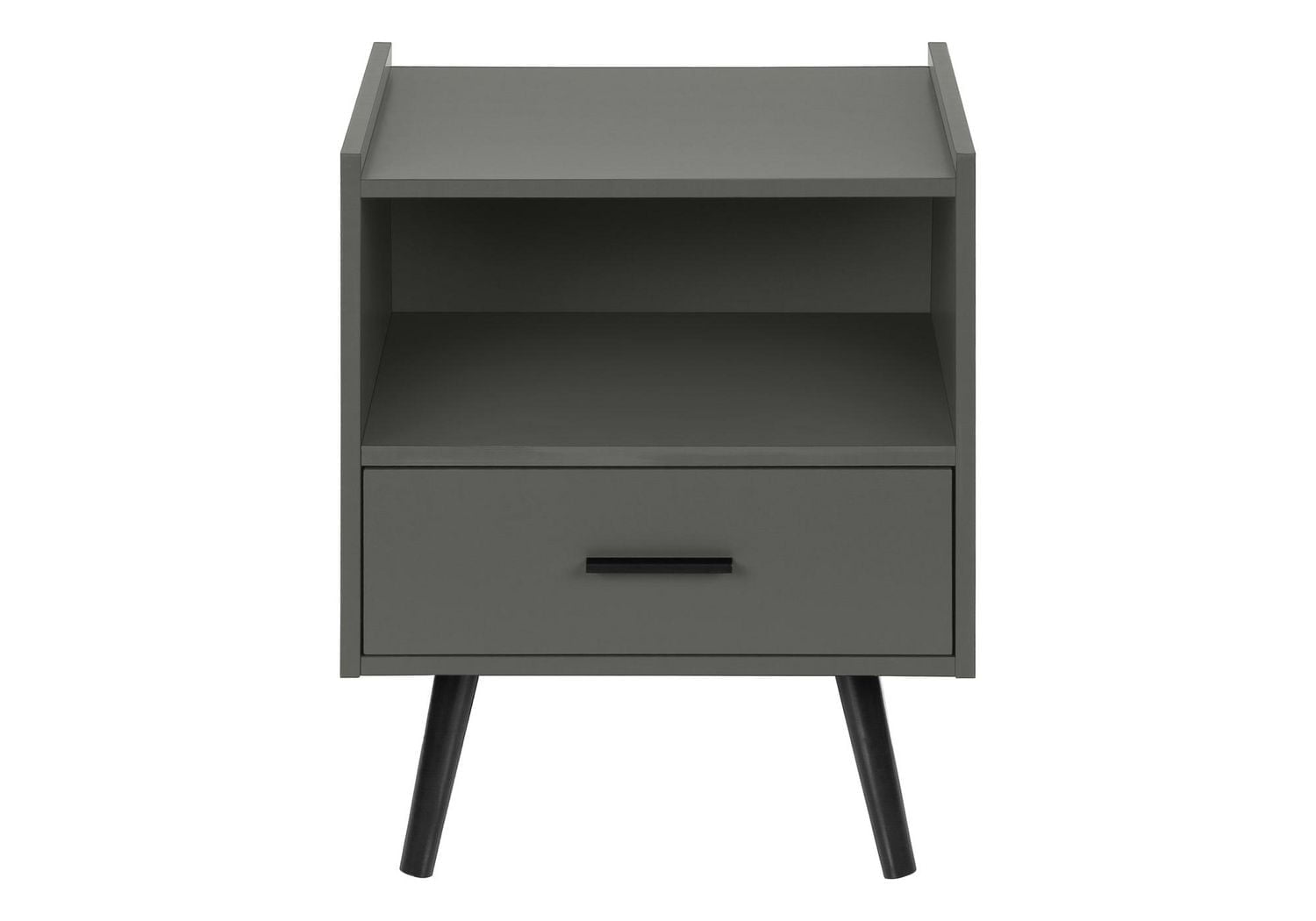 Monarch Specialties Accent Table, Side Table, End, Storage Drawer, Nightstand, Bedroom, Living Room, White Laminate, Contemporary, Modern