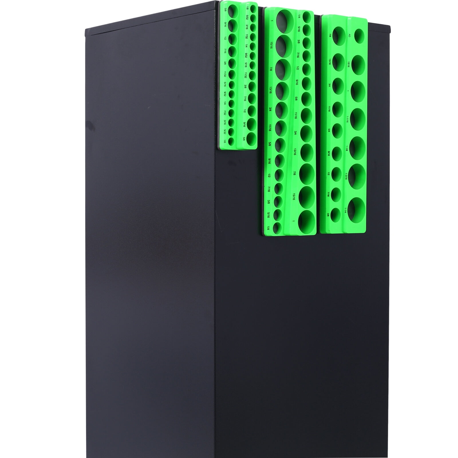 3 Piece SAE Magnetic Socket Organizers, Socket Organizers for Toolboxes, Socket Organizer, Magnetic Socket Holder, Black Tool Box Organizer,green,SAE,