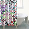 thumbnail image 4 of Pioneer Flower Floral Print Pattern Shower Curtain 72"x72" ,Bathroom Decorative Shower Curtains Set with 12 Hooks,Modern Waterproof Washable Shower Curtain, 4 of 6