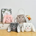 thumbnail image 5 of ZMKIAG Plush Easter Bunny Tote, Extra Large Candy Storage Basket with Long Ears, Reusable Egg Hunt Bag for Spring Decor, Kids Gift Basket & Holiday Clothes Organizer, 5 of 9