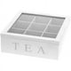 thumbnail image 3 of Caja de té de madera, caja de té en blanco, caja de té con compartimentos 9, caja de bolsitas de té grande, blanco Ormromra LKX-0715, 3 of 8