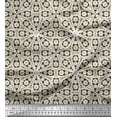 thumbnail image 1 of Soimoi Cotton Voile Fabric Floral Block Printed Fabric 1 Yard 42 Inch Wide, 1 of 5