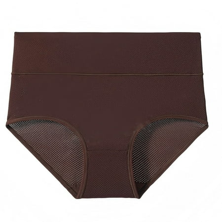 Riforla Women s Briefs Women s Comfortable Sports Sexy Breathable Women s Ice Silk High Waist Underwear Womens Underwear Brown M
