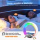 thumbnail image 4 of Cargador inalámbrico con luz LED nocturna, altavoz inalámbrico conectado con despertador digital, radio FM, función de repetición de alarma, doble despertador, luz de despertador con efecto amanecer, 4 of 7