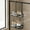 Black A, variant on 2 Tier Hanging Shower Caddy 23.5x11.6in Large Capacity Rustproof Over Door Storage Shelf Basket No Drill Easy Install for Bathroom Shampoo Soap Organizer Iron
