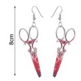 thumbnail image 5 of 1 Pair Dangle Earrings Horrible Blood Scissors Jewelry Bloodstained Sword Axe Saw Hook Earrings for Halloween, 5 of 7